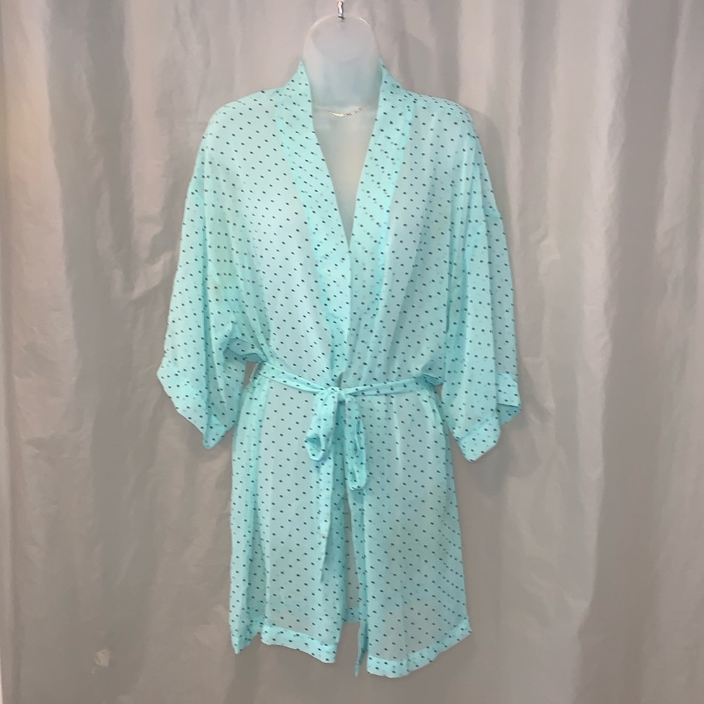 NWT Large Mint Sheer Dot Robe